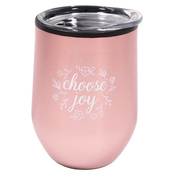 Swanson Christian Supply 12 oz Choose Joy-Blush Stainless Mug Tumbler 244833